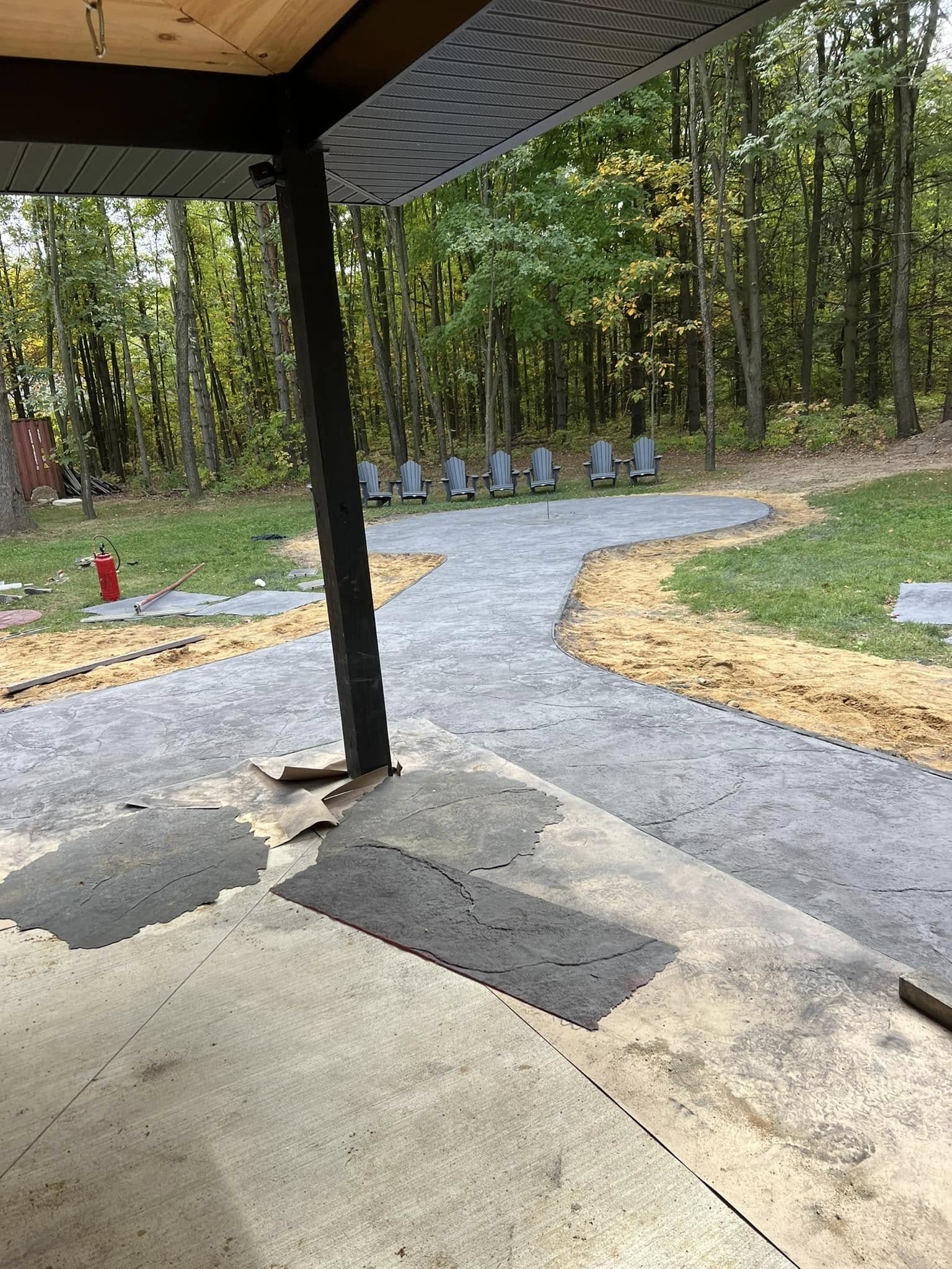 Residential concrete patio installation Deltion MI
